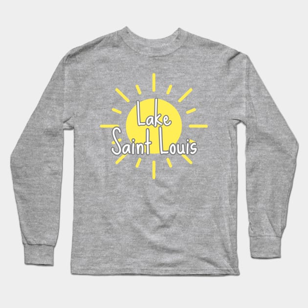 Lake Saint Louis - Yellow Sun Long Sleeve T-Shirt by Harbor Bend Designs